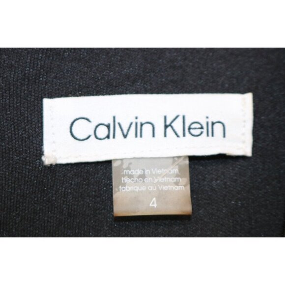 Calvin Klein Faux Wrap All Over Sequins-Size 4-Short Sleeves-Party Dress-Lined - Picture 6 of 12
